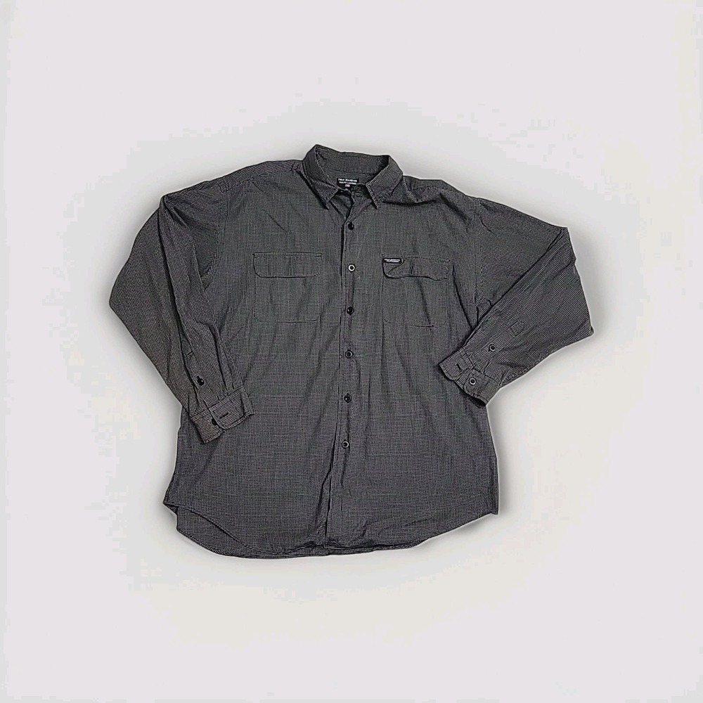 Vintage Ralph Lauren Jean's Co Long Sleeve Checker Pattern Button Up Made In USA